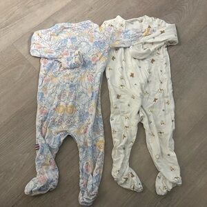 Magnetic Me Pastel Floral and Bear Print Footies